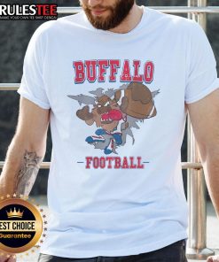 Awesome Buffalonian Devil vintage Buffalo Bills football mascot t-shirt featuring a bold design and vibrant colors.