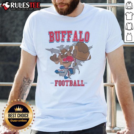 Awesome Buffalonian Devil vintage Buffalo Bills football mascot t-shirt featuring a bold design and vibrant colors.