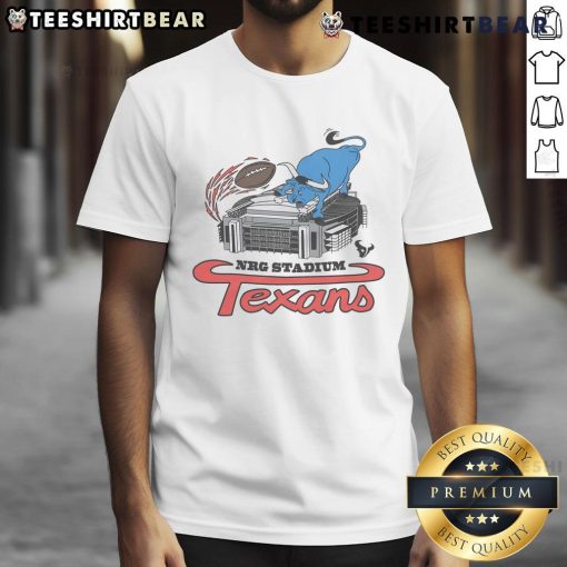 Alt Text: Awesome Houston Texans NRG Stadium T-Shirt featuring team colors and logo, perfect for game day attire.
