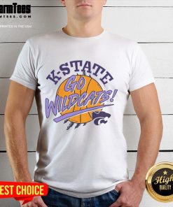 Awesome K-State Wildcats Basketball T-Shirt featuring bold team logo and vibrant colors, perfect for fans and game day.
