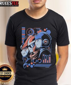 Awesome Mega Man Loading T-Shirt featuring a vibrant graphic of Mega Man in a retro gaming style for gamers.