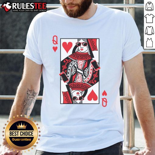Awesome Queen of Hearts T-Shirt featuring a vibrant graphic design, perfect for fans of Alice in Wonderland style.