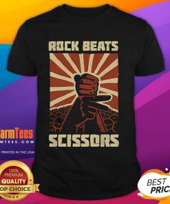 Awesome Rock Beat Scissors T-Shirt featuring a stylish graphic design perfect for music lovers and casual wear.