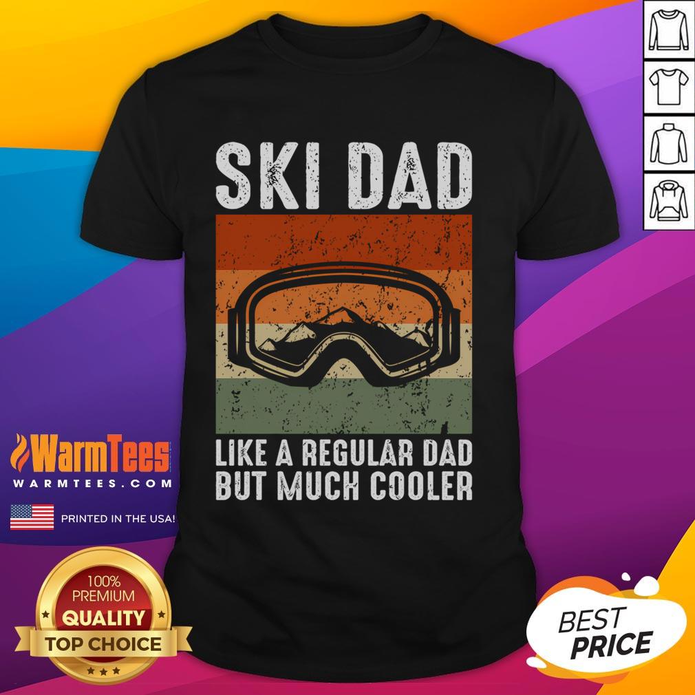 Awesome Ski Dad Like A Regular Dad But Much Cooler Vintage Retro T Shirt Alt Text: Awesome Ski Dad vintage retro T-shirt design featuring a cool graphic, perfect for ski-loving fathers.