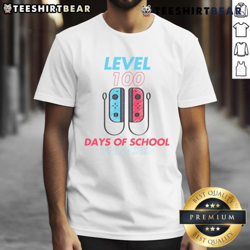Awesome Switch Gamer 100 Days Of School Unlocked T-Shirt featuring a vibrant gaming graphic, perfect for school celebrations.