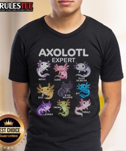 Adorable Cute Axolotl Expert T-Shirt featuring a vibrant axolotl graphic, perfect for axolotl lovers and enthusiasts.