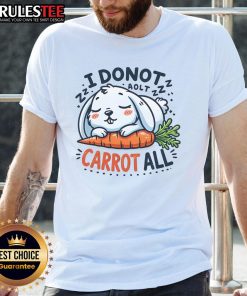 Cute Bunny Sleeping on 'I Don't Carrot All' T-Shirt Design - Adorable Animal Graphic for Fun Apparel