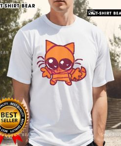 Adorable cute funny cat eyes t-shirt design featuring vibrant, playful feline graphics on a soft fabric.