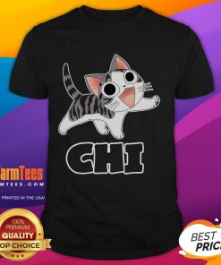 Adorable kawaii cat Chi birthday anime manga T-shirt design for Japanese culture lovers, featuring colorful graphics.