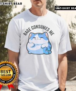 Alt Text: Cute Rage Consumes Me Cat Fat T-Shirt featuring a playful cat graphic and vibrant colors for feline lovers.