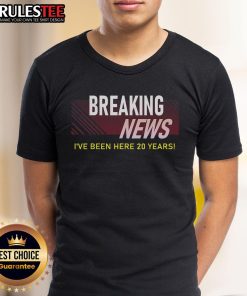 Funny 20 Year Work Anniversary T-Shirt design celebrating 20th Employee Appreciation with humorous graphics and text.
