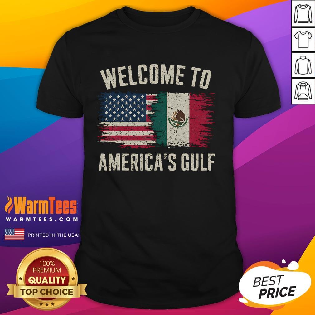 Funny America'S Gulf Trump Mexico Flag Retro T Shirt Funny America's Gulf Trump Mexico flag retro T-shirt featuring a playful design celebrating humor and patriotism.