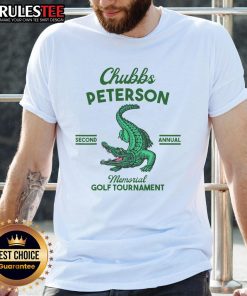 Funny Chukks Peterson Memorial Golf Tournament T-Shirt featuring a humorous design and vibrant colors, perfect for golf fans.