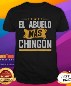Funny El Abuelo Mas Chingon Abuelo T-Shirt featuring a humorous design for proud grandpas, perfect for casual wear.