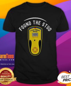 Funny Found The Stud Dad Joke T-Shirt featuring handy tools design, perfect for dads who love humor and DIY projects.