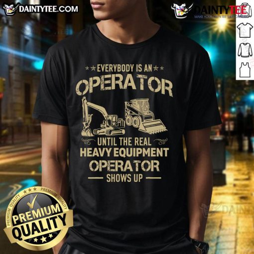 Funny Heavy Equipment Operator Vintage Construction Worker T-Shirt design featuring a humorous graphic and bold text.