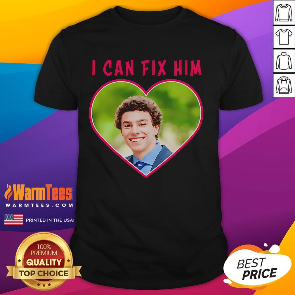 Funny I Can Fix Him Luigi Heart T Shirt Funny I Can Fix Him Luigi Heart T-Shirt featuring a playful design with Luigi and heart graphics for gamers.