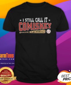 Alt Text: Funny I Still Call It Comiskey Chicago Baseball T-Shirt featuring a humorous design for baseball fans in Chicago.