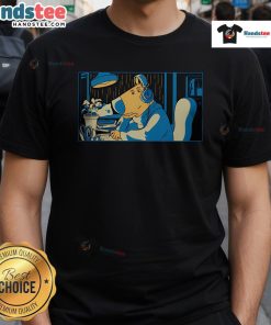 Funny Lofi Chill Guy T-Shirt featuring a relaxed cartoon character with headphones, perfect for casual and music lovers.