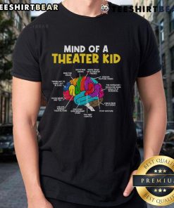 Funny Mind Of A Theater Kid T-Shirt design featuring humorous graphics and text celebrating theater enthusiasts.