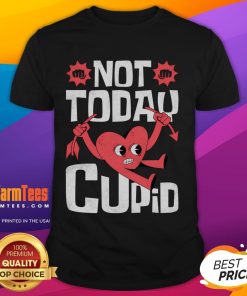 Funny Not Today Cupid Anti Valentine's Day T-Shirt featuring a playful design for singles celebrating independence.