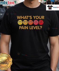 Funny Pain Scale T-Shirt design featuring humorous pain level graphics for a lighthearted take on discomfort.