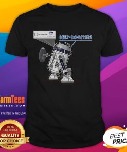 Funny R2D2 Captcha Beep-Doo Star Wars T-Shirt featuring a whimsical design of R2D2 in a playful captcha theme.