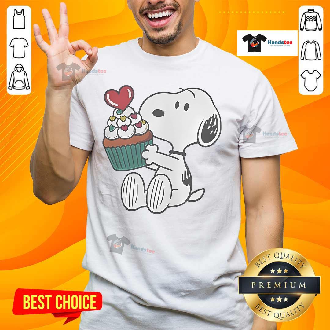Funny Snoopy Heart Cupcake T Shirt Funny Snoopy Heart Cupcake T-Shirt featuring a cute Snoopy design with a cupcake and heart, perfect for casual wear.