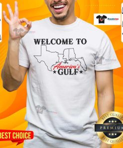 Funny Trump Americas Gulf Mexico T-Shirt featuring President Trump in a humorous design, perfect for political satire fans.