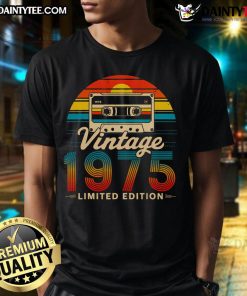 Good 50 Years Old Vintage Born In 1975 T-Shirt showcasing retro design and bold typography for birthday celebrations.