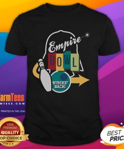 Good Empire Bowl Strike Back T-Shirt featuring a vibrant design and bold graphics for bowling enthusiasts.