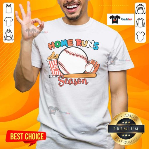 Good Home Runs Season Baseball Game Day T-Shirt featuring a vibrant design perfect for baseball fans on game day.