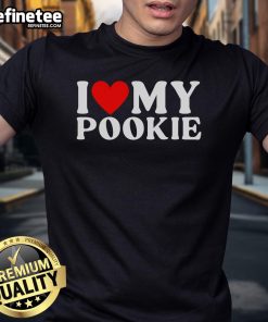 Alt Text: Good I Love My Pookie T-Shirt featuring a playful design, perfect for showing affection for your loved ones.