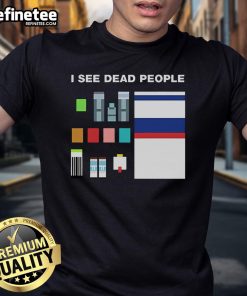 Good I See Dead People T-Shirt featuring a playful graphic design, perfect for Halloween and comedy lovers.