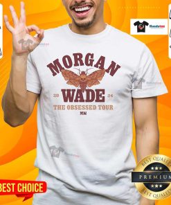 Alt Text: Good Morgan Wade Skull Moth The Obsessed Tour 2024 T-Shirt featuring unique skull and moth design for fans.