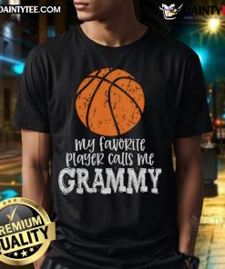 Good My Favorite Player Call Me Grammy T-Shirt featuring playful text design, perfect for sports fans and grandmothers.