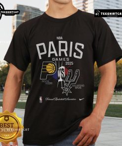 Alt Text: Good NBA Paris 2025 Match Up T-Shirt featuring vibrant graphics and a stylish design for basketball fans.