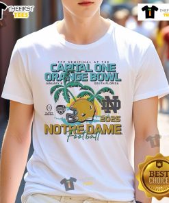 Good Notre Dame Football Capital One Orange Bowl Bound South Florida 2025 T-Shirt design featuring team colors and logo.
