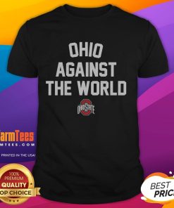 Good Ohio Against The World X Ohio State Buckeyes T-Shirt featuring bold graphics and vibrant colors for Ohio fans.