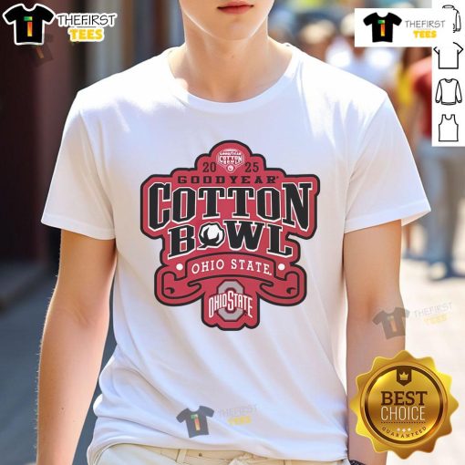 Ohio State Buckeyes 2025 Goodyear Cotton Bowl Bound T-Shirt showcasing college football playoff semifinal excitement.