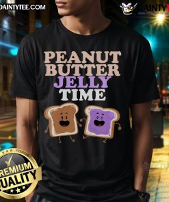 Good Peanut Butter Jelly Time T-Shirt featuring a fun, colorful graphic of peanut butter and jelly sandwiches.