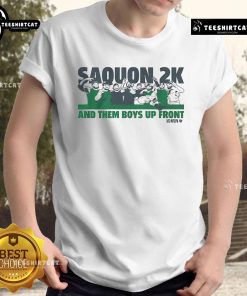 Good Saquon Barkley And Them Boys Up Front T-Shirt featuring a vibrant design celebrating the NFL star and his teammates.