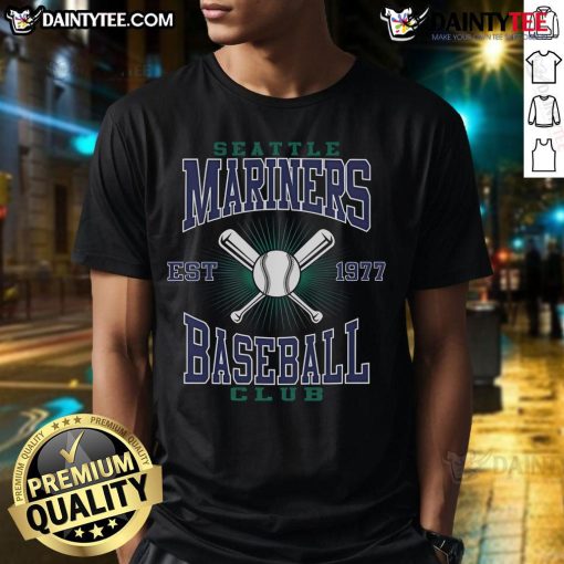 Seattle Mariners Baseball Club T-Shirt featuring vibrant team colors and logo, perfect for fans and casual wear.