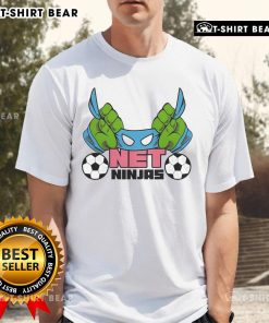 Alt Text: Good Teenage Mutant Ninja Turtles Net Ninjas T-Shirt featuring vibrant graphics of the iconic turtle heroes in action.