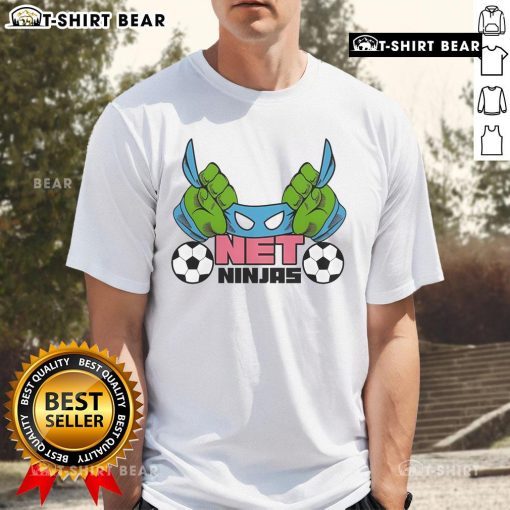 Alt Text: Good Teenage Mutant Ninja Turtles Net Ninjas T-Shirt featuring vibrant graphics of the iconic turtle heroes in action.
