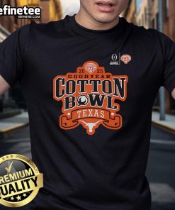 Good Texas Longhorns 2025 Goodyear Cotton Bowl T-Shirt featuring vibrant team colors and logo, perfect for fans.