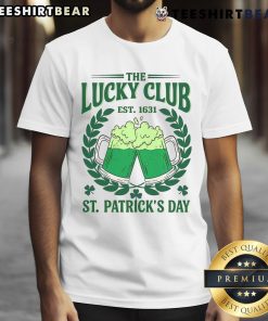 Good The Lucky Club St Patrick's Day beer drinking T-shirt with festive green design and playful graphics for celebration.