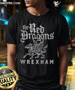 Good The Red Dragons Wrexham AFC T-Shirt featuring vibrant team colors and logo, perfect for fans and supporters.