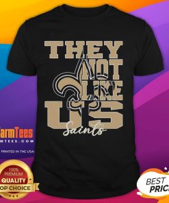 Good They Not Like Us New Orleans Saints NFL Football T-Shirt featuring bold graphics and team colors for passionate fans.