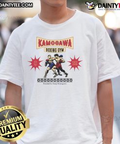 Good Vintage Kamogawa Boxing Gym T-Shirt featuring classic design and bold lettering, perfect for boxing enthusiasts.
